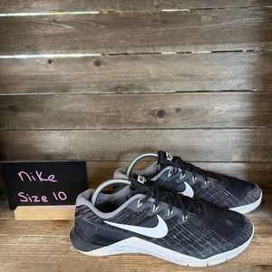 Womens Nike Metcon 3 Black Training Weightlifting Shoes Sneakers‎ Size 10 M GUC